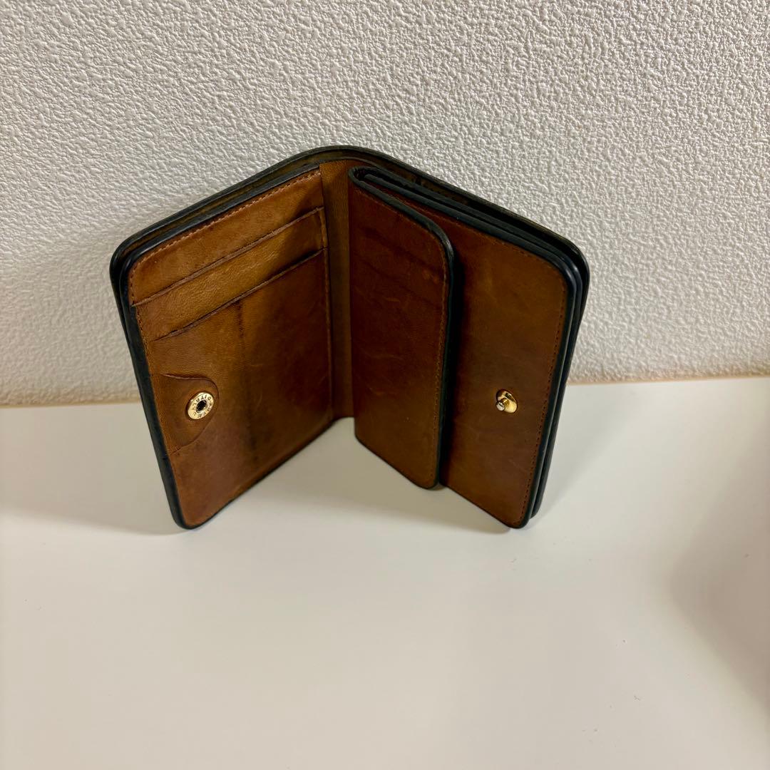 forme post wallet cordovan black×brown