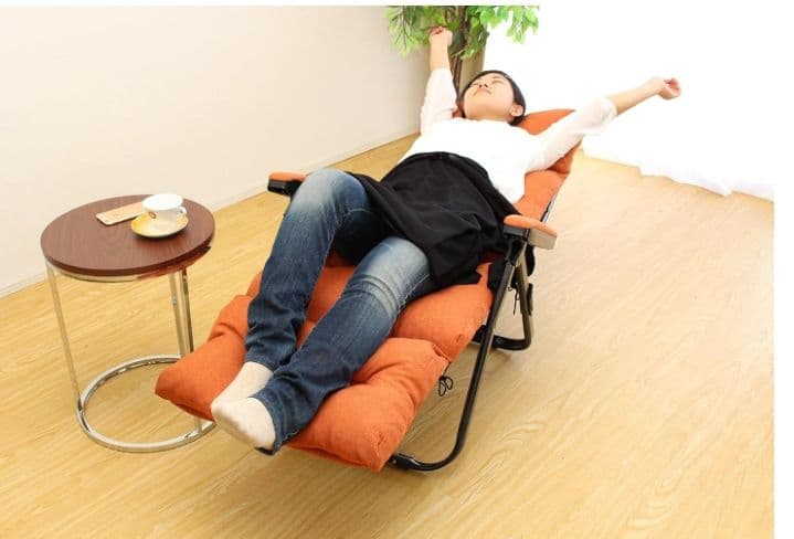 ビータ(Vita) ワンタッチリクライニングアームチェア グレー チェア つ61