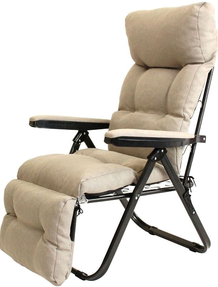 ビータ(Vita) ワンタッチリクライニングアームチェア グレー チェア つ61