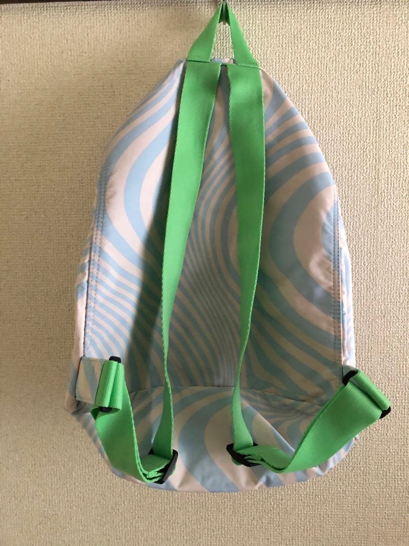 アーセナル ドローストリングバックパック 水色ストライプ　ステラマッカートニー