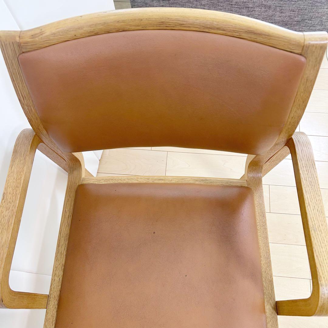arflex NU 川上元美 オーク イタリア 本革 アームチェア　アンティーク