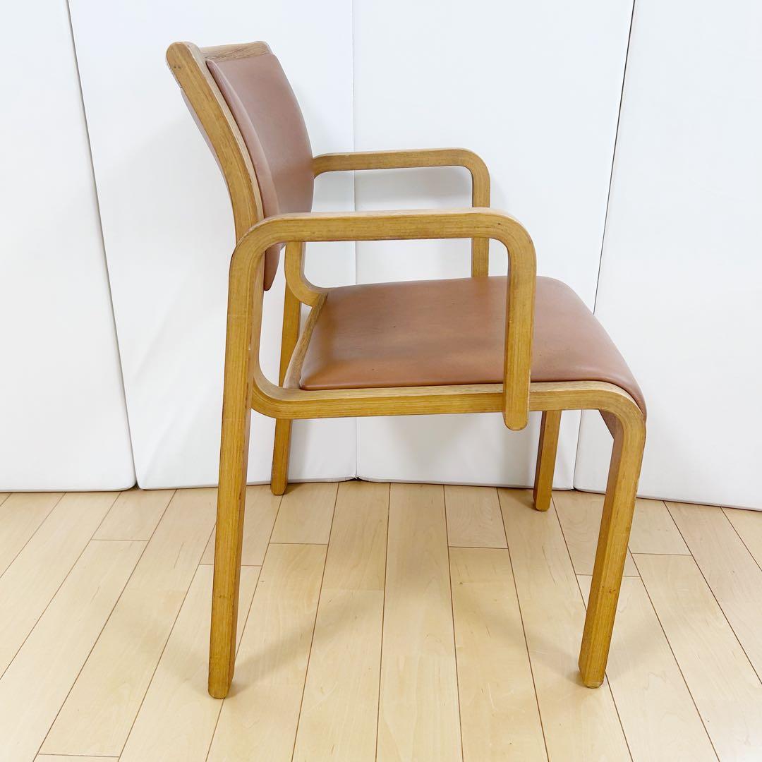 arflex NU 川上元美 オーク イタリア 本革 アームチェア　アンティーク