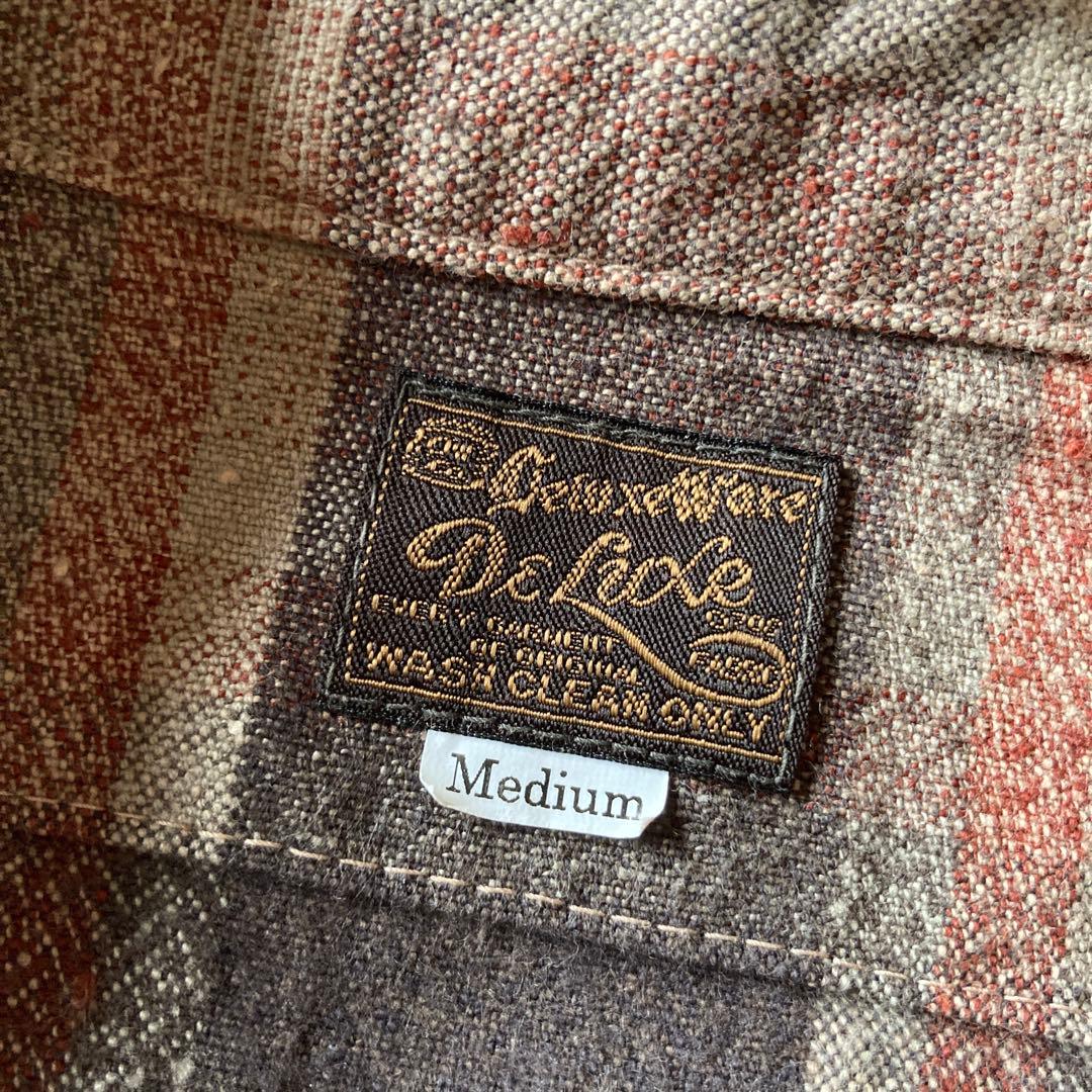 DELUXWARE デラックスウェア ヘビーネルシャツ コットンシャツ Mサイズ