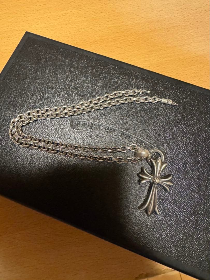 クロムハーツスモールクロスベイルwithベイルペーパーチェーン18インチ