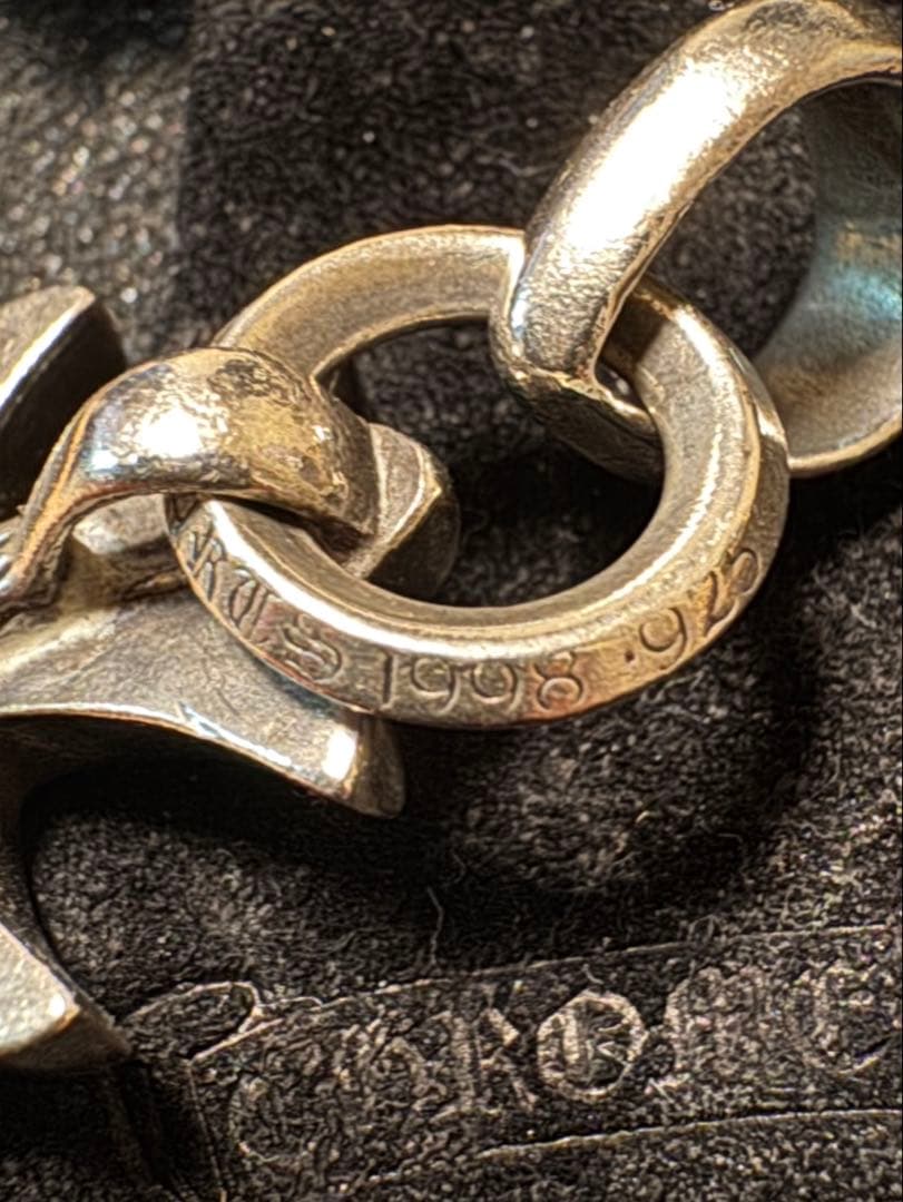 クロムハーツスモールクロスベイルwithベイルペーパーチェーン18インチ