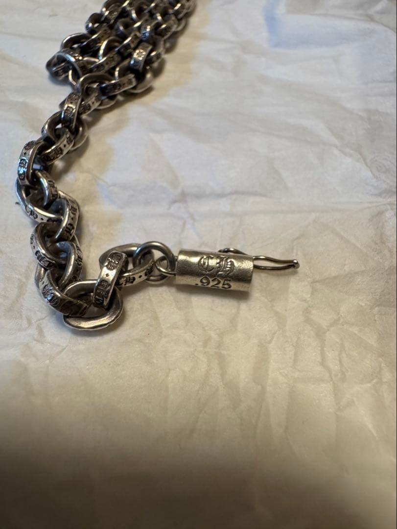 クロムハーツスモールクロスベイルwithベイルペーパーチェーン18インチ