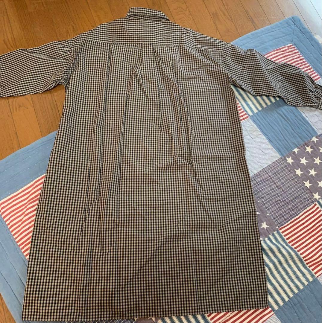 【美品】DANTONチェック長袖ワンピース