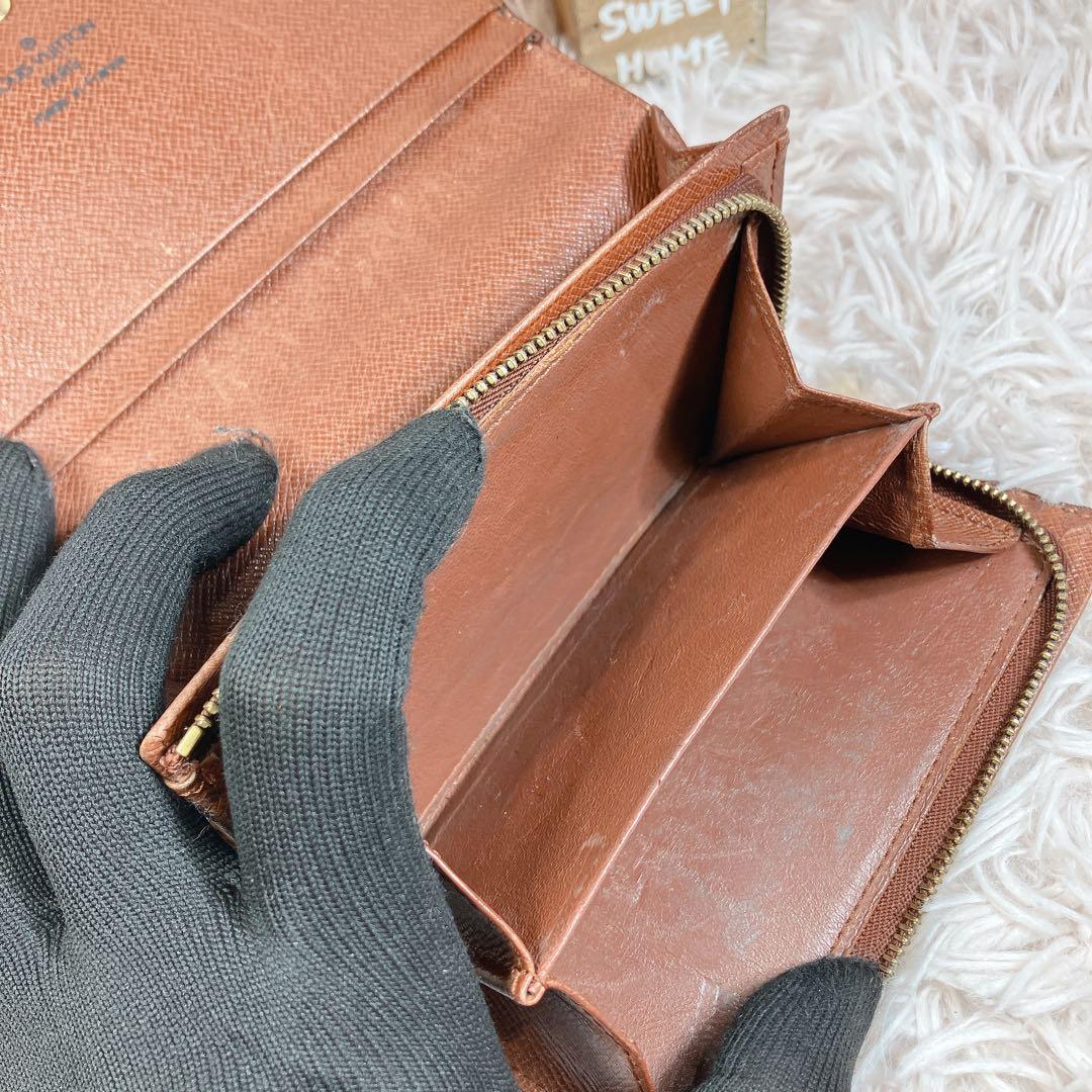 希少 美品 ルイヴィトン モノグラム ポルトフォイユ トレゾール 財布 L字