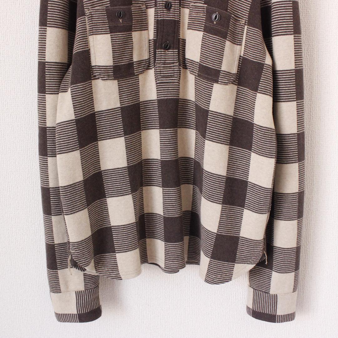 RRL チェック柄ネルシャツ プルオーバー Sサイズ ベージュ ブラウン