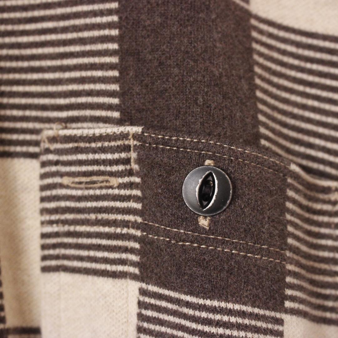 RRL チェック柄ネルシャツ プルオーバー Sサイズ ベージュ ブラウン