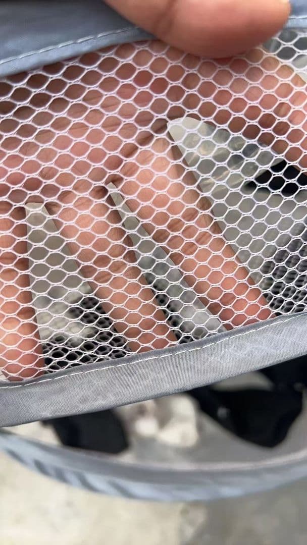 3段メッシュドライネット グレー