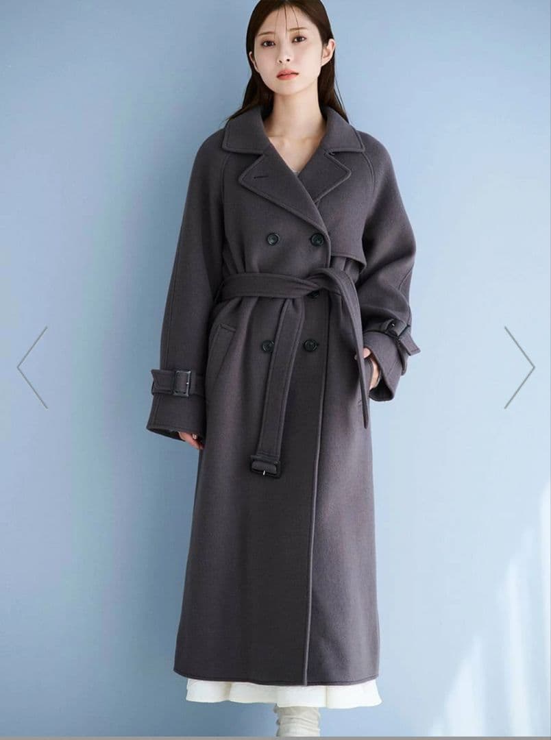 【ni】CELFORD ウール混トレンチコート グレー 38 新品