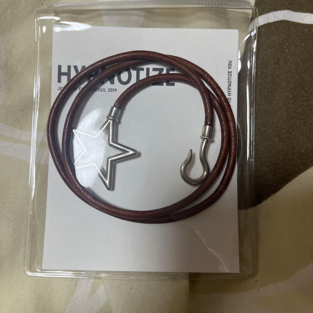 アクセサリー AFB STAR LEATHER BLACELET red