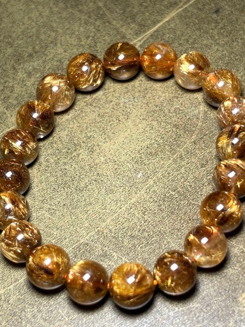 ハイグレード タイガータイチンルチルブレス9.3〜9.8㎜（新品未使用）キャッツ