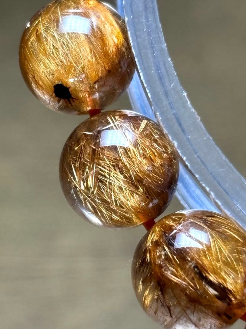 ハイグレード タイガータイチンルチルブレス9.3〜9.8㎜（新品未使用）キャッツ