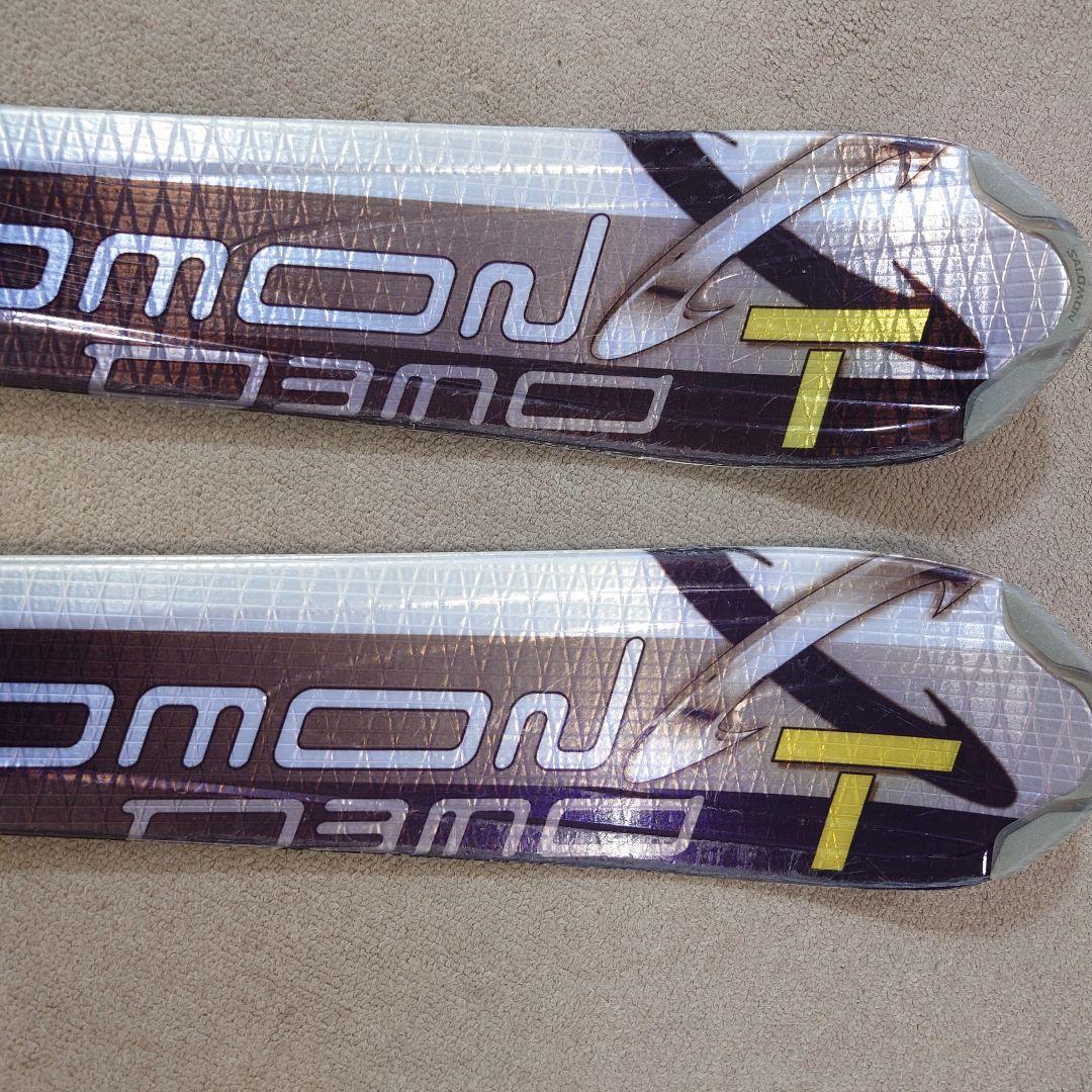 使用済比較的 綺麗サロモン156cmビンディング2点セット古いDEMOモデル