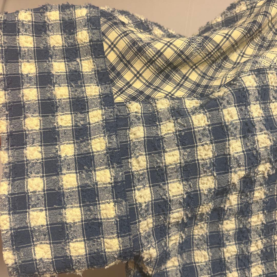 再値下げASKNOWASolacaアズノウアズオオラカ表面にこだわった格子シャツ