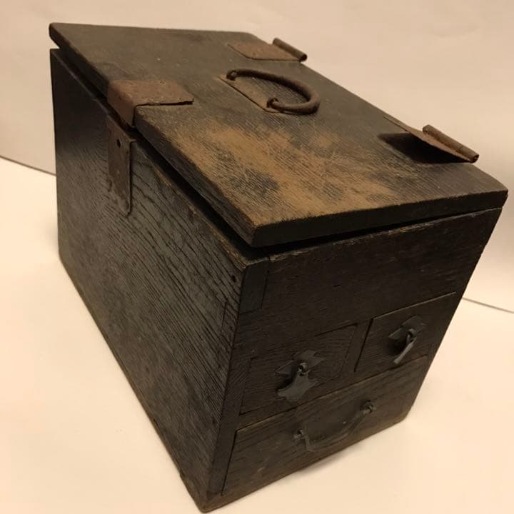 レトロ 木箱 小物入れ ①