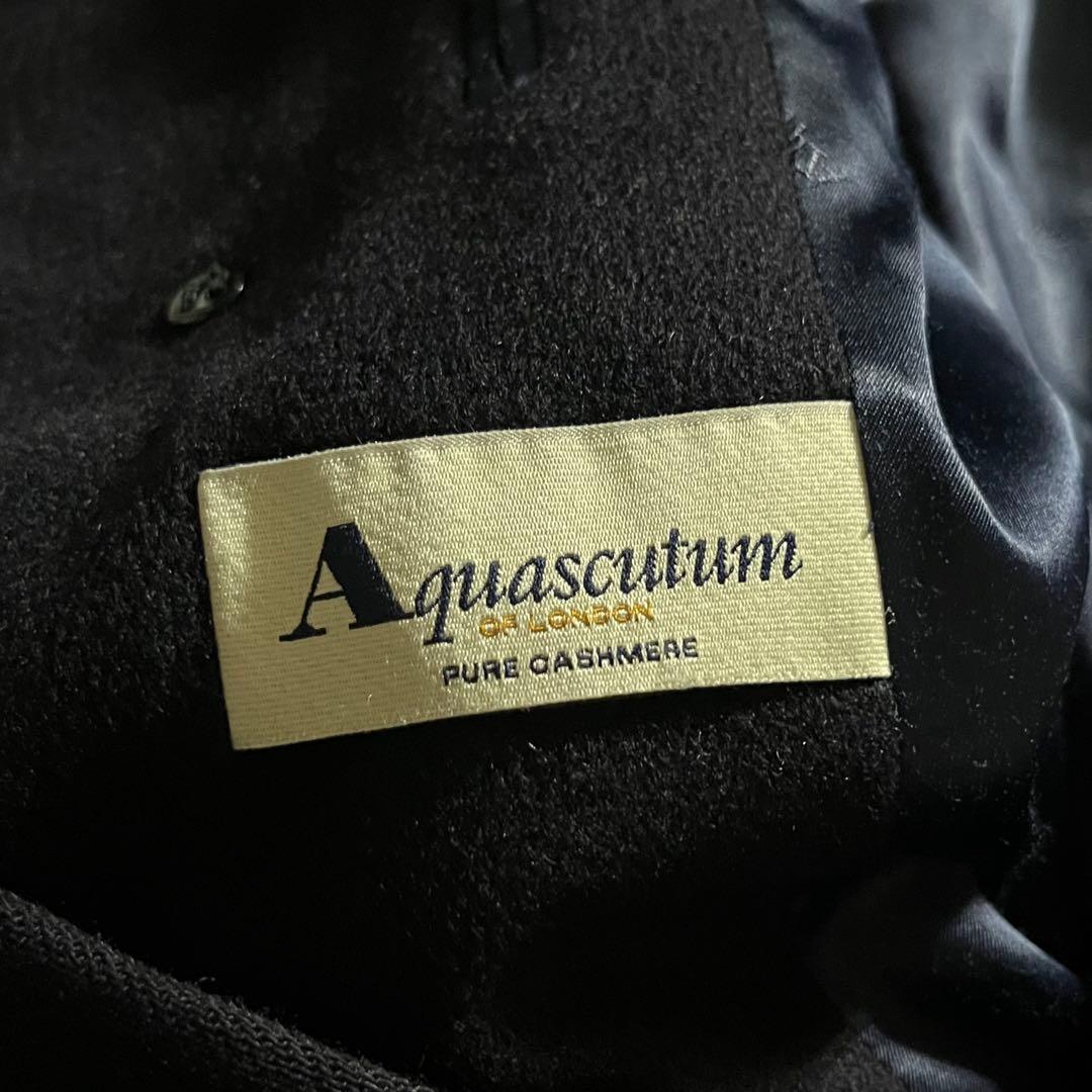 Aquascutum アクアスキュータム 英国製 カシミヤ ステンカラーコート