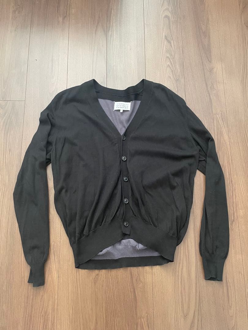 maison margiela vネック ツートーン カーディガン