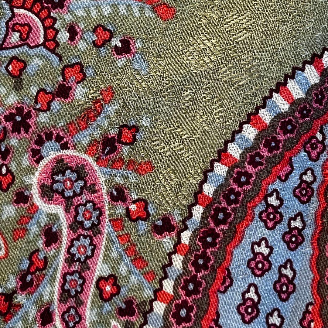 ETRO エトロ ペイズリー 大判 ストール シルク ウール　イタリア製　正方形