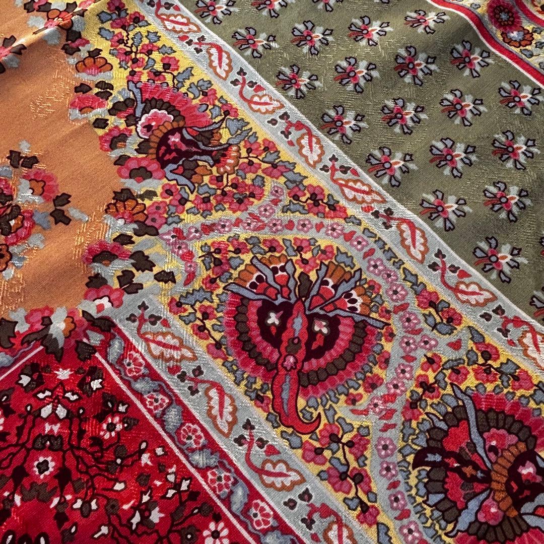 ETRO エトロ ペイズリー 大判 ストール シルク ウール　イタリア製　正方形