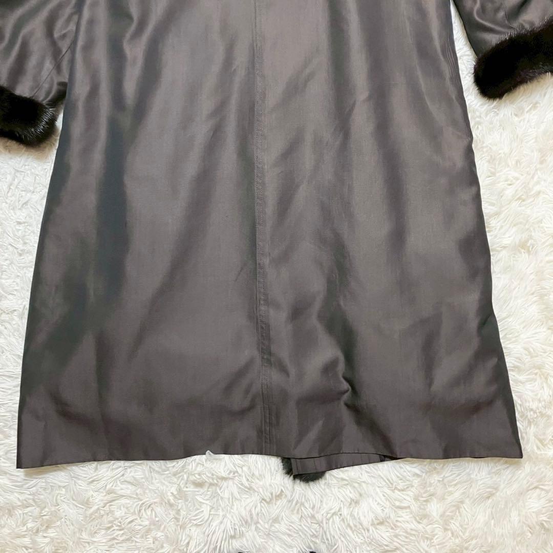 kanebo silk シルク　ファー　ロングコート　アウター　上品　高級感