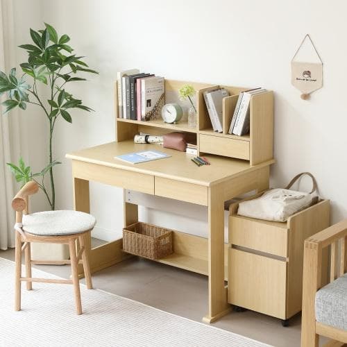 学習机 ジュニア学習デスク 勉強机 勉強デスク コンパクト ワゴンパソコンデスク