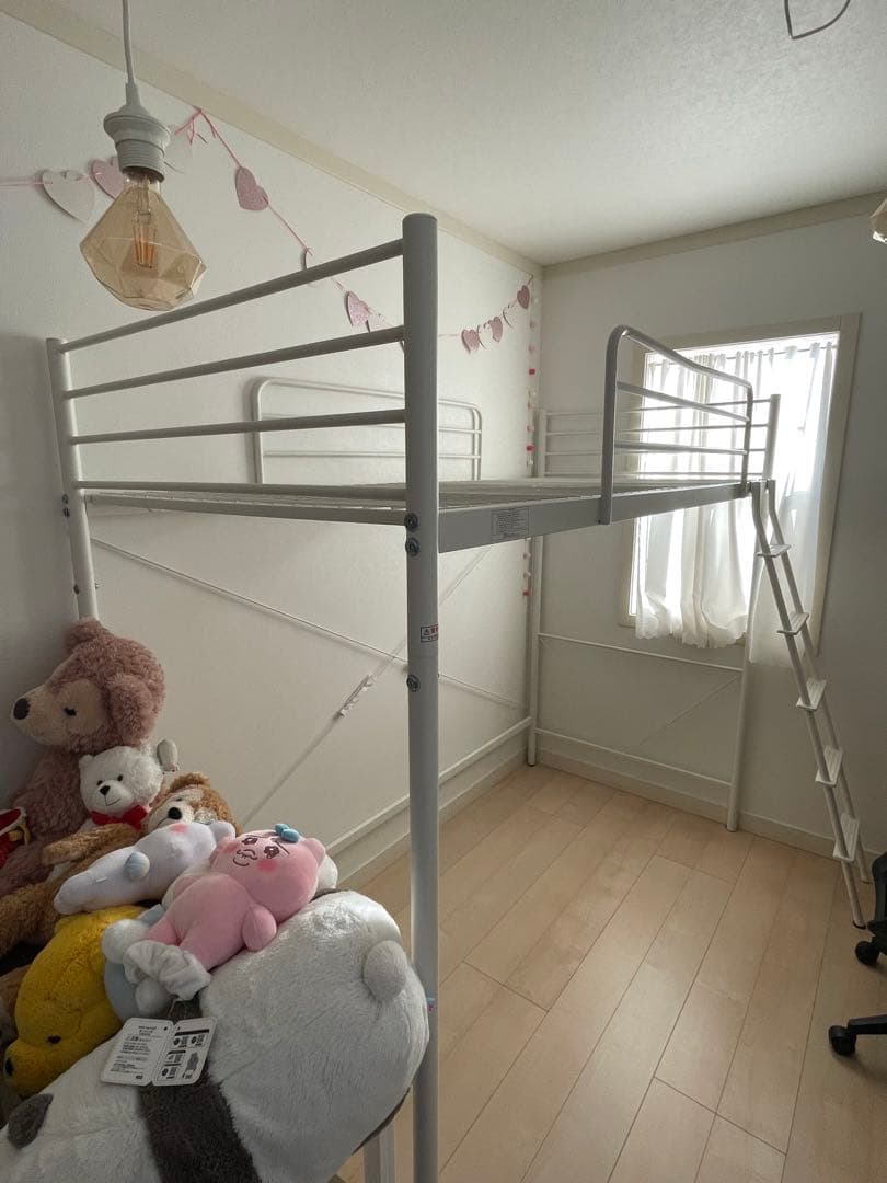 ホワイト ロフトベッド シングルサイズ【最終値下げ】