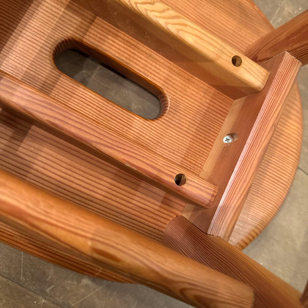 オーバルウッドスツール　北欧風デザイン