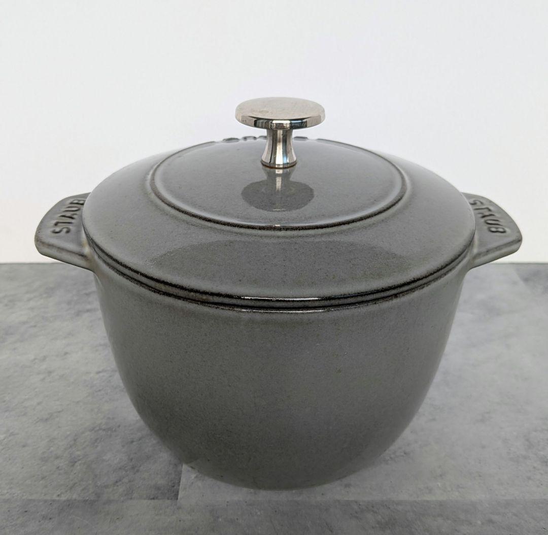 ストウブ ラ・ココット de GOHAN M 16cm グレー 2合炊き