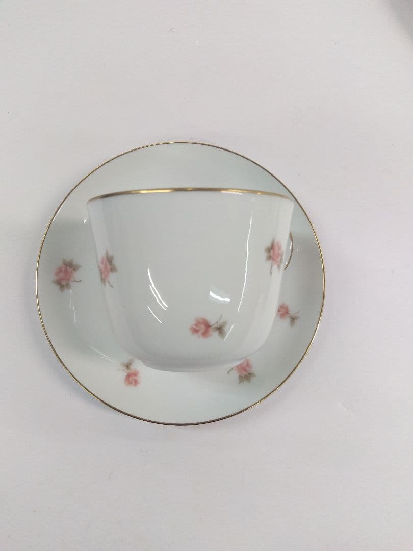 大倉陶園 コーヒーカップ 花柄 中皿 プレート 洋食器 食器 ソーサー