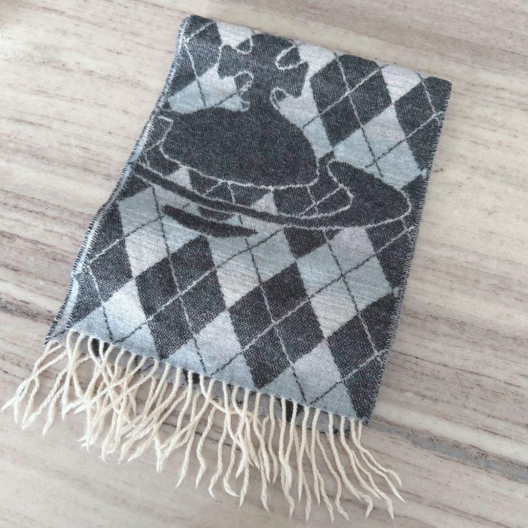 Vivienne Westwood マフラー フリンジ付 リバーシブル 新品