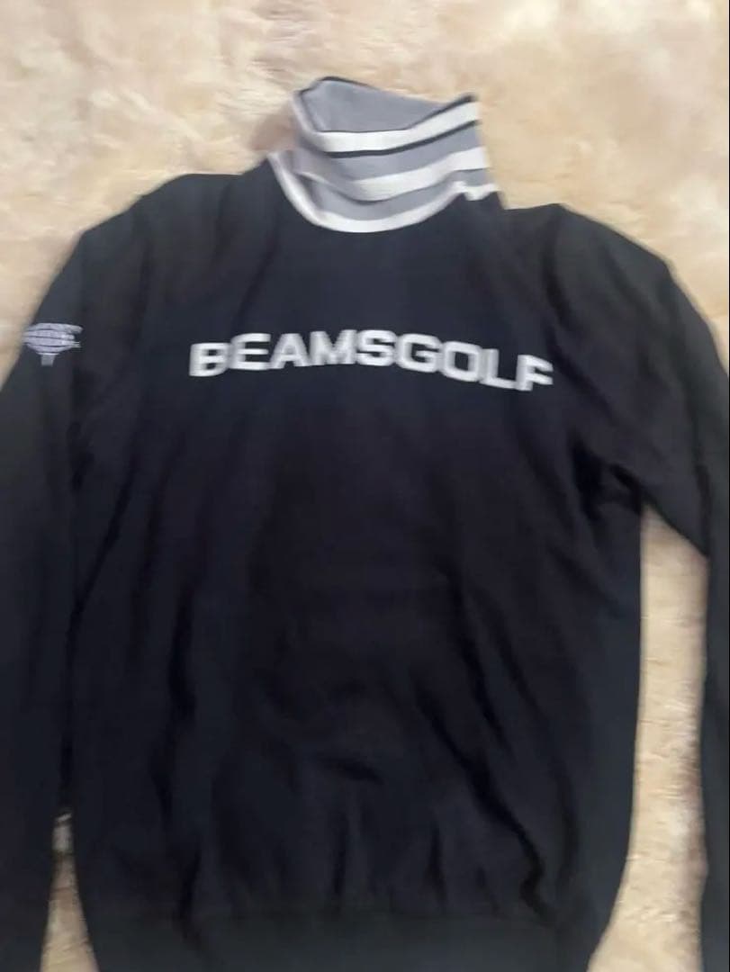BEAMSGOLF ストライプタートルネックセーター Mサイズ
