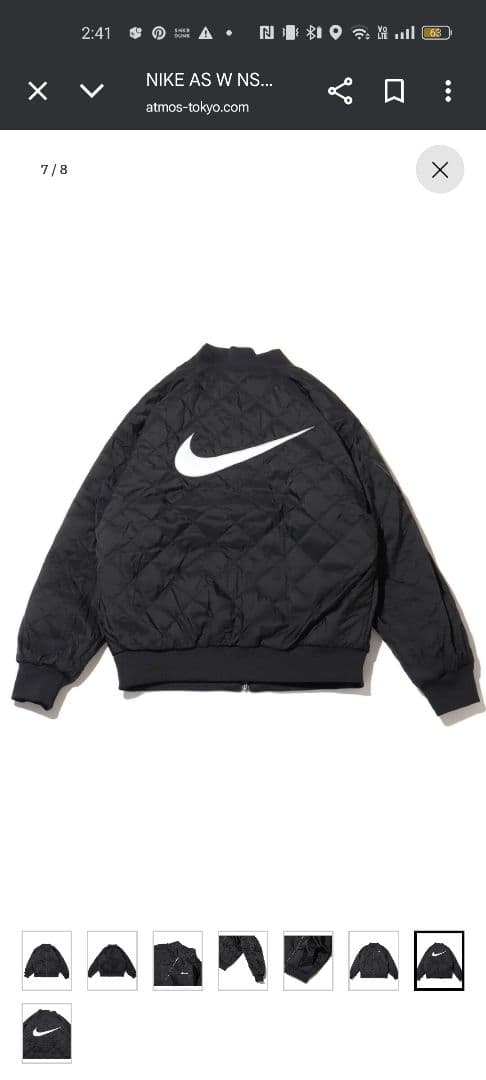 AS W NSW VRSTY BMBR JKT　リバーシブル　ボンバージャケット