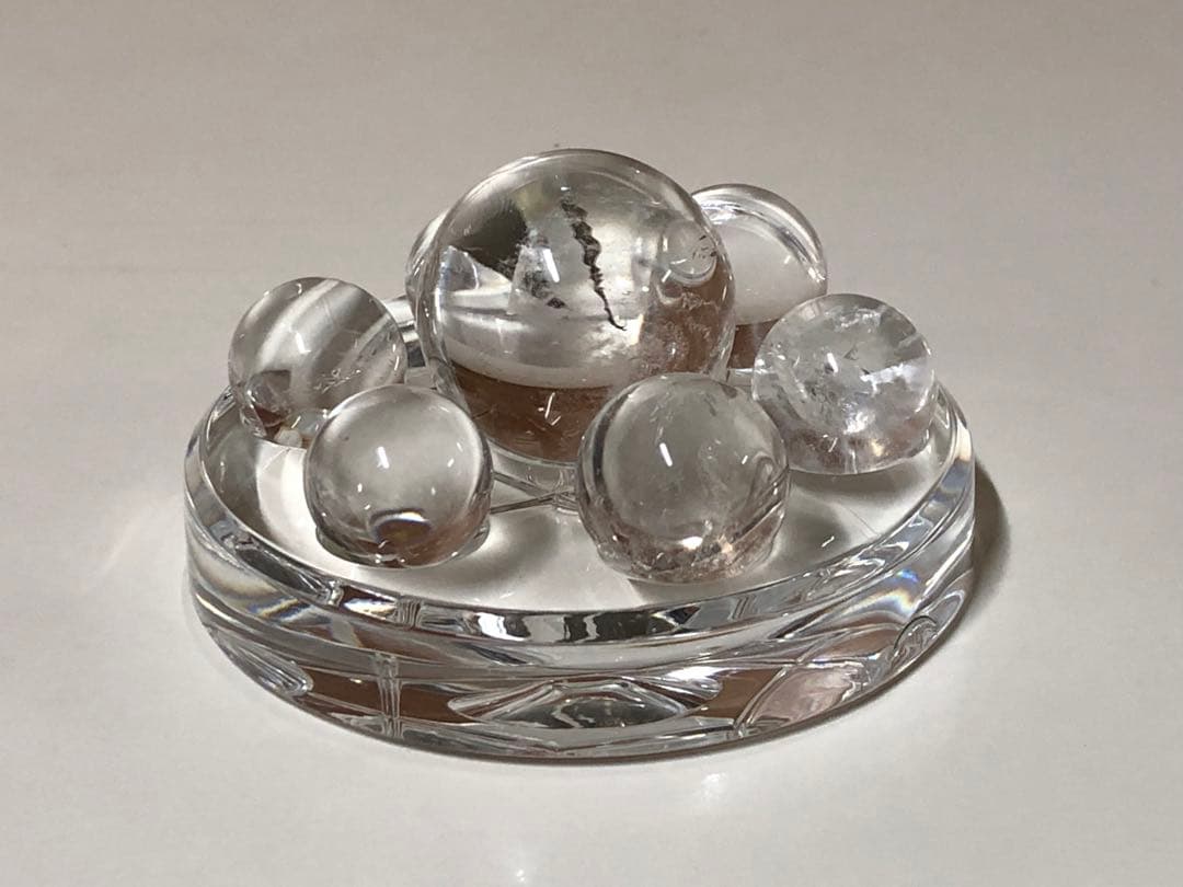 キズあり　説明欄必読！　七星陣　置物 水晶　丸玉　スフィア　【匿名配送】