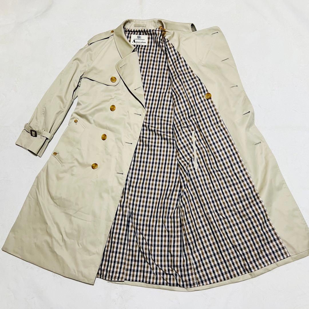 【美品】アクアスキュータム トレンチコート ベージュ メンズ 3L相当