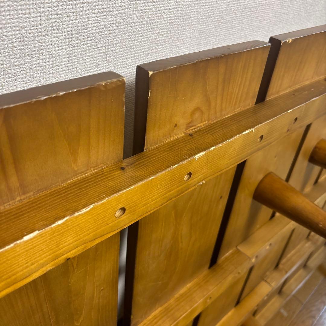 北欧ローベッドフレーム　セミダブル　簡単組立　高さ調節可17cm又は22cm