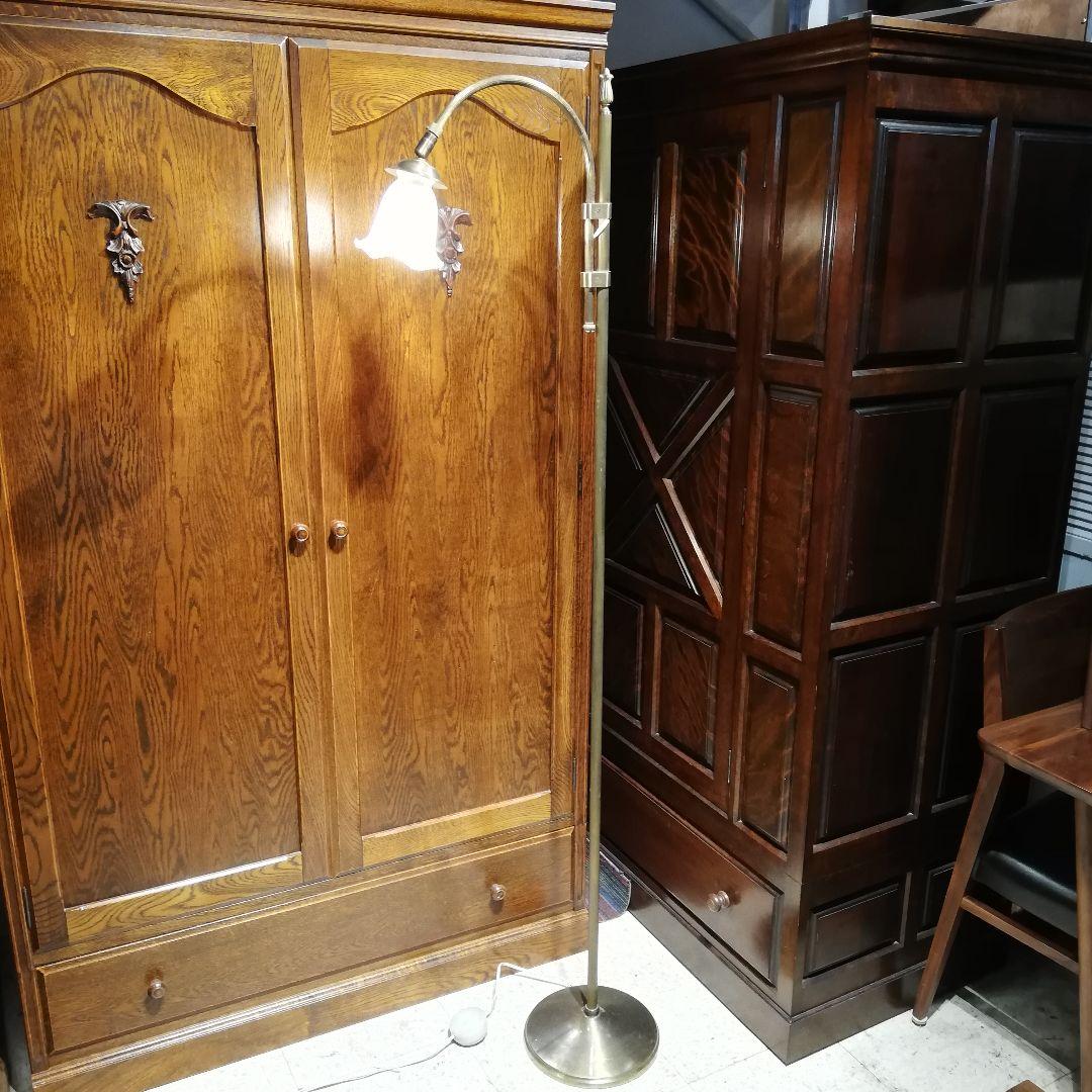 M●アンティークフロアランプ　インダストリアルランプ