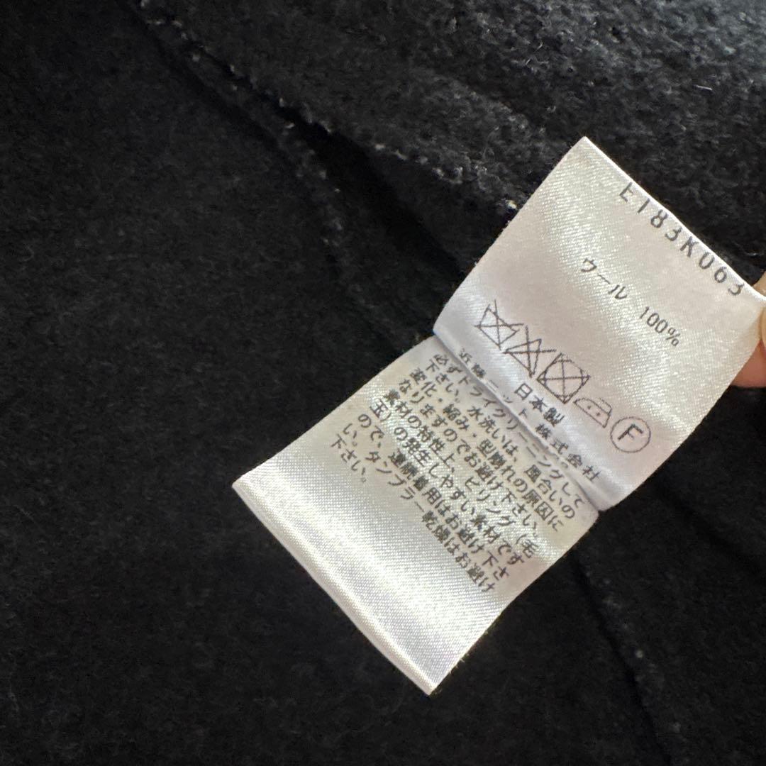 evam eva プレスウール　フーディッド　ロングコート　チャコール