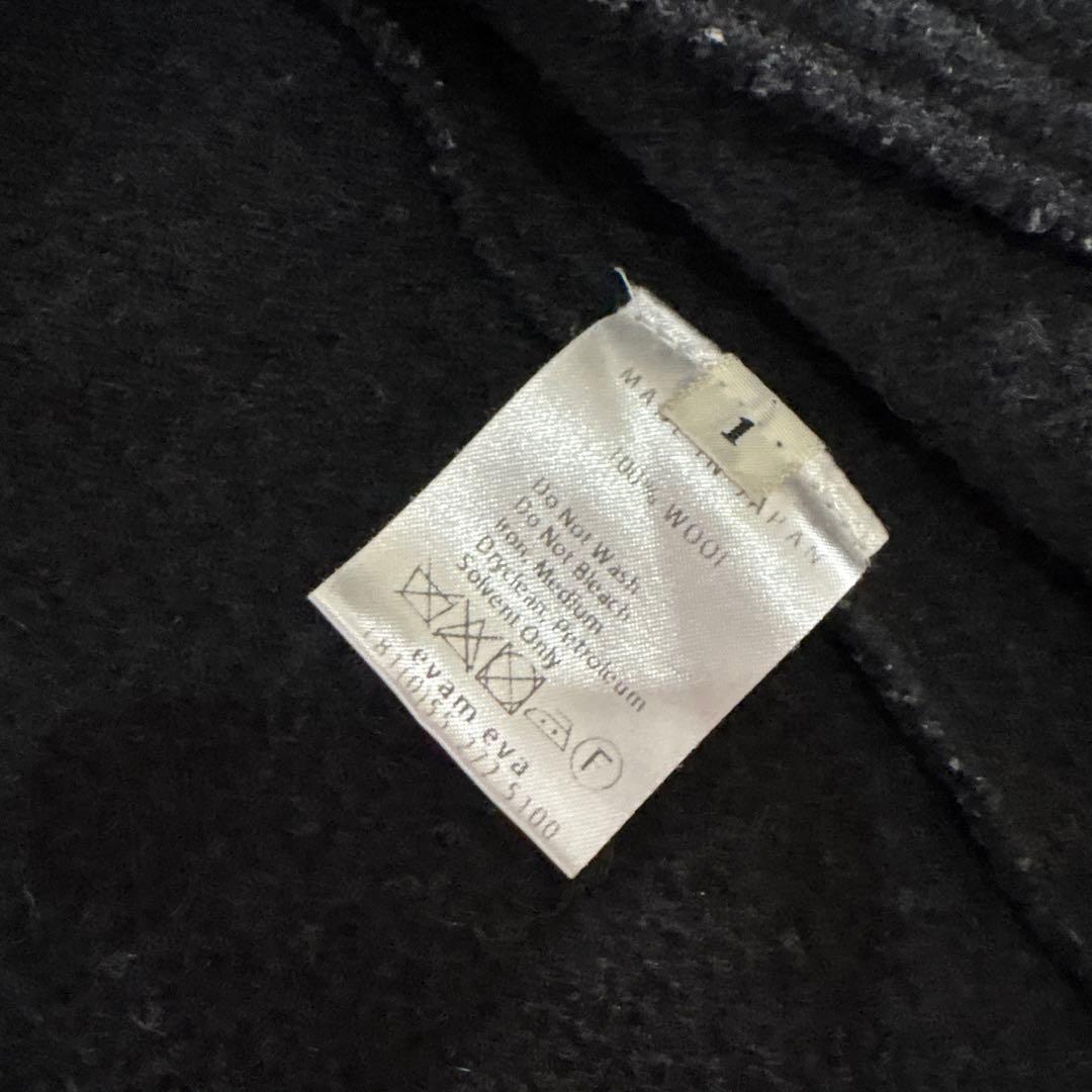 evam eva プレスウール　フーディッド　ロングコート　チャコール