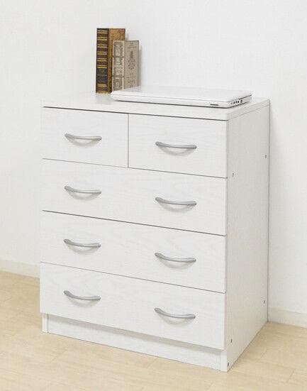 衣類収納チェスト幅60cm ホワイトオーク系 収納 タンス（1172）