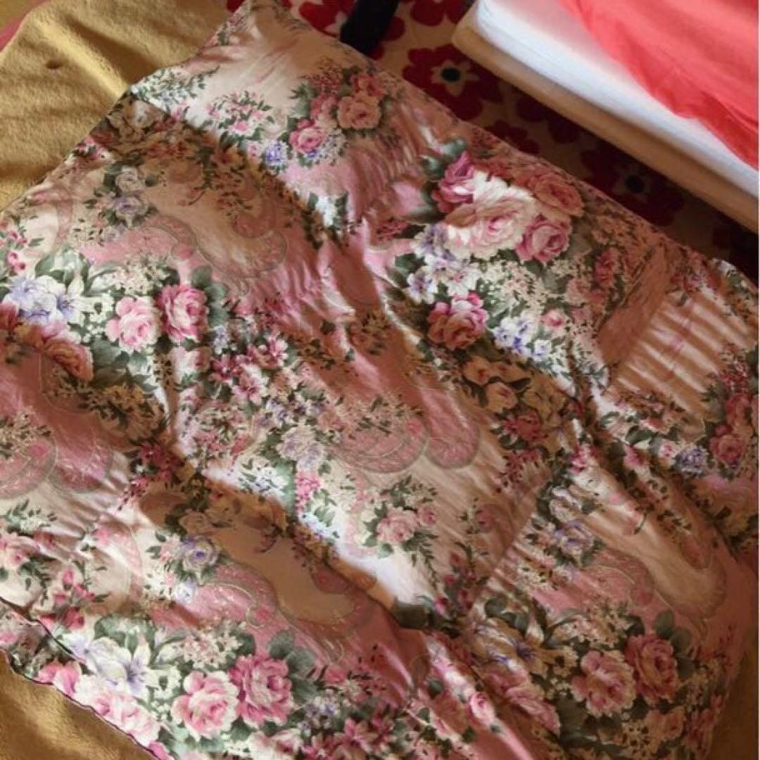 高級花柄羽毛掛け布団 180x220cm