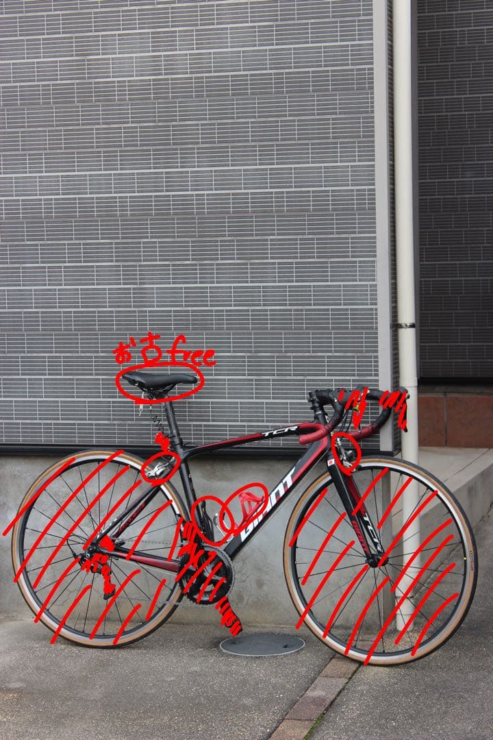 Giant tcr フレーム 10速用ホイール付き