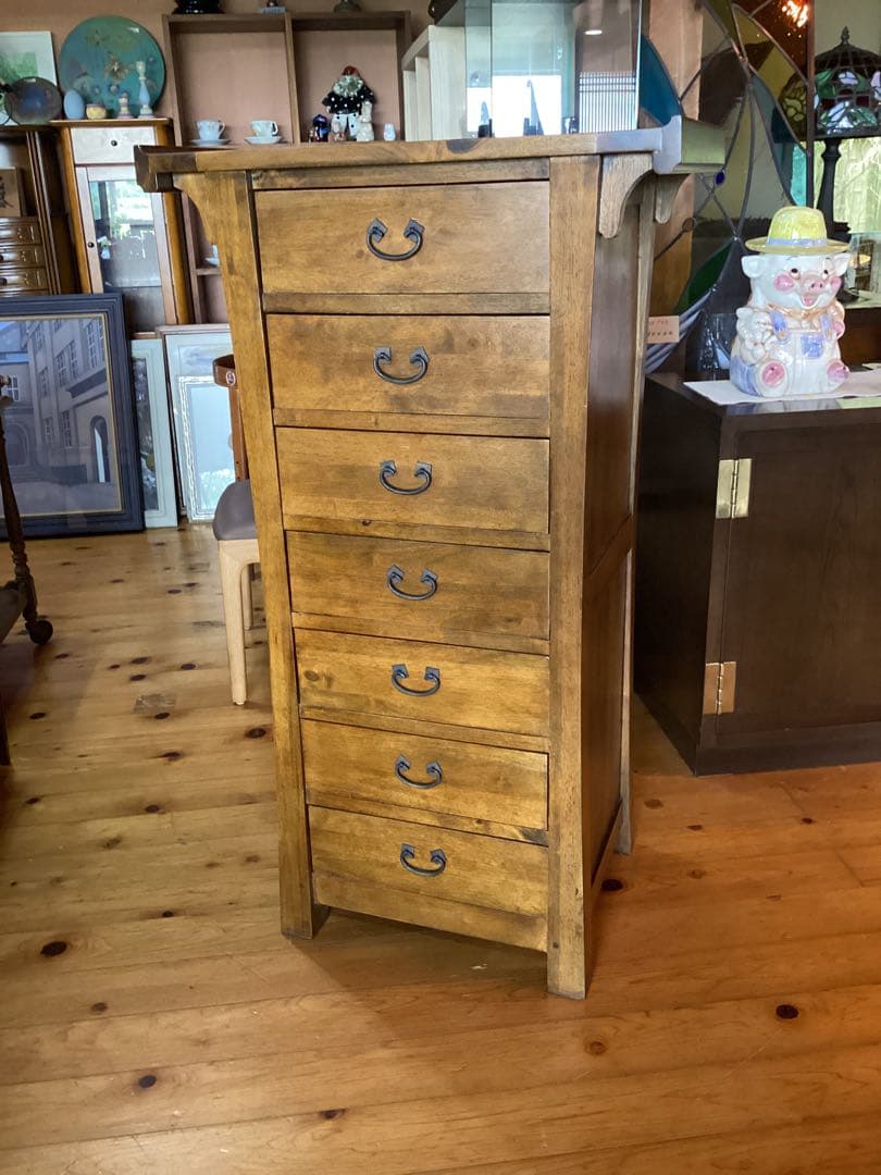 キャビネット　木製　チェスト　7段　収納家具　タンス