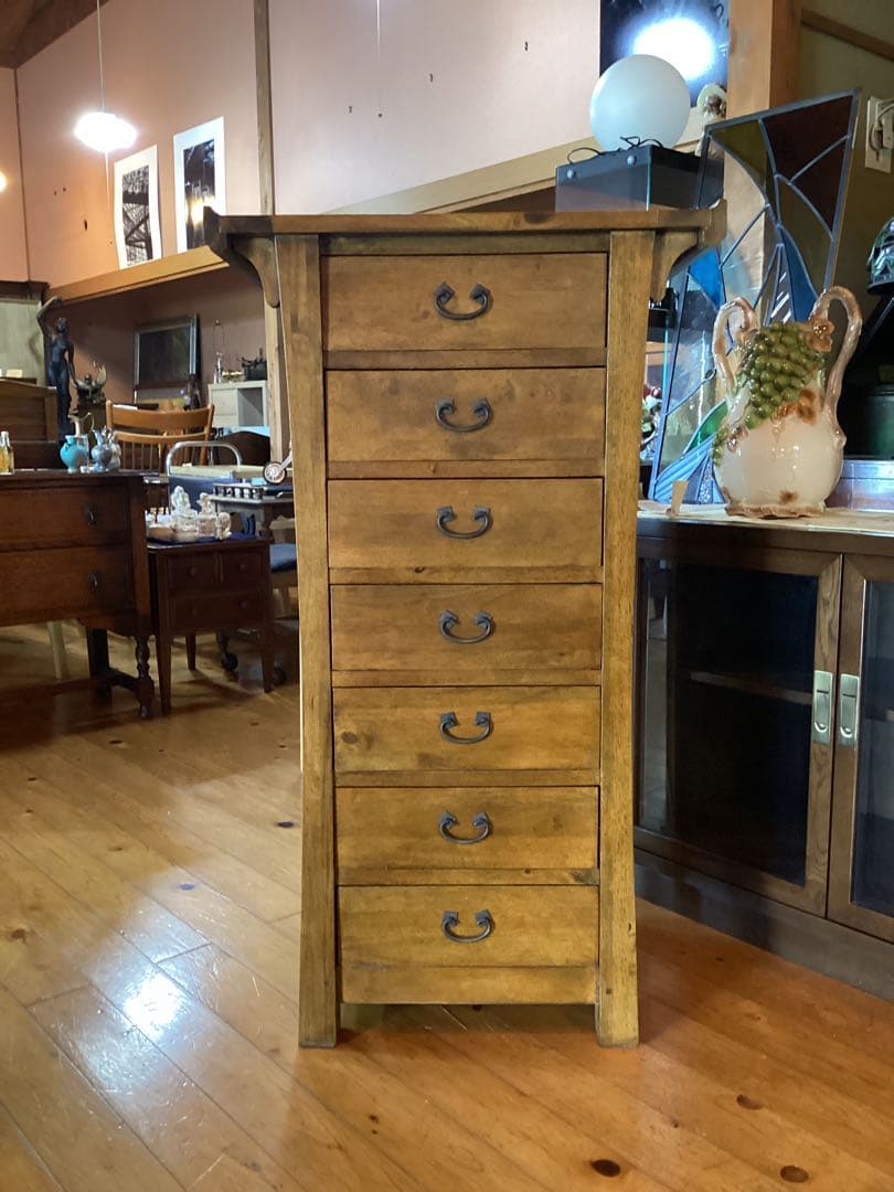 キャビネット　木製　チェスト　7段　収納家具　タンス