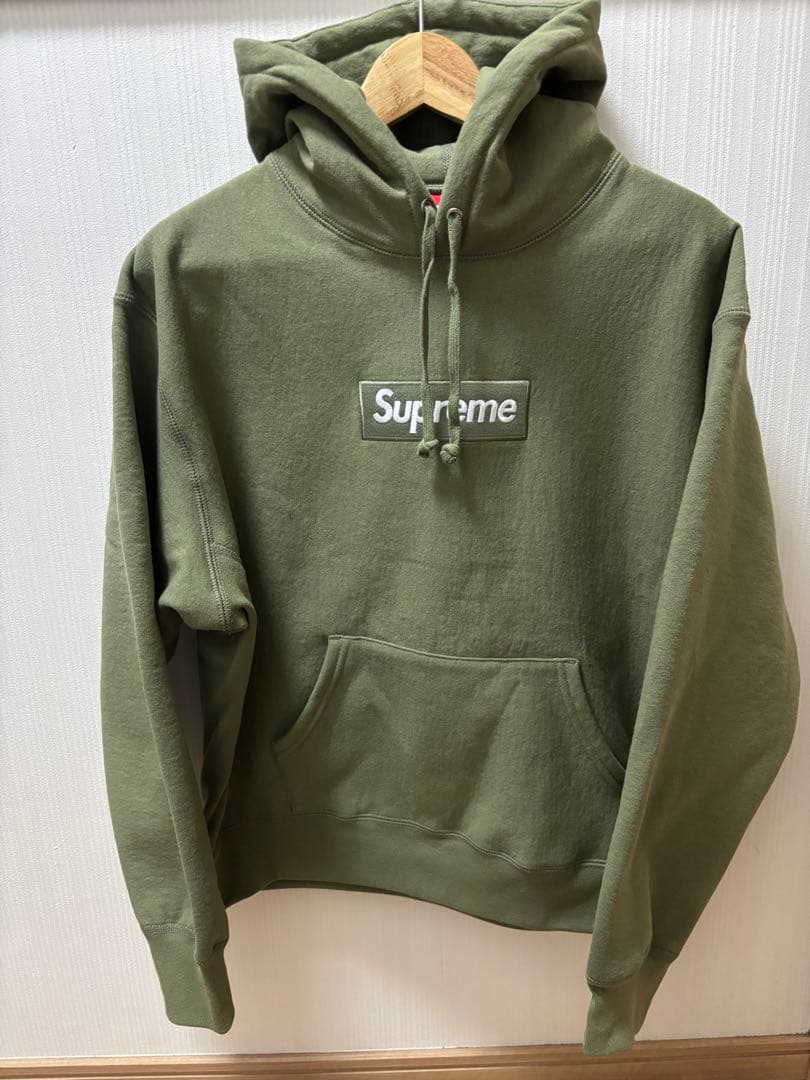 Supreme box logo hooded オリーブ 2025 FF S