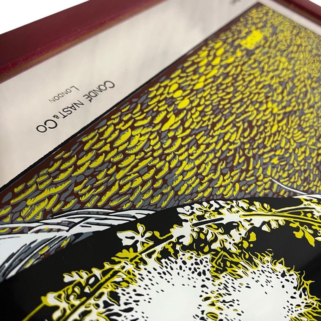 希少 レア 54×74 ヴォーグ パブミラー アンティーク 鏡 インテリア 壁掛