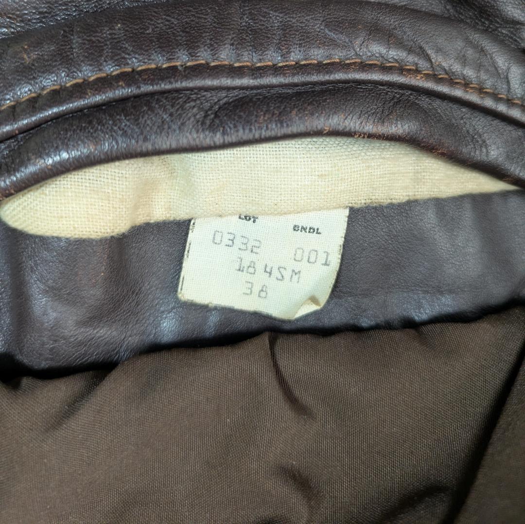 【雰囲気抜群】ショット 184SM レザーフライトジャケット 38 茶