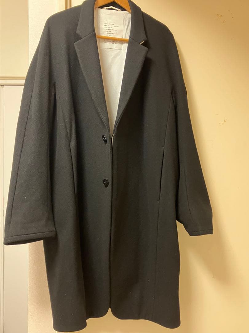 OVERCOAT ドルマンスリーブコート ノッチドラペルチェスター 1 ブラック
